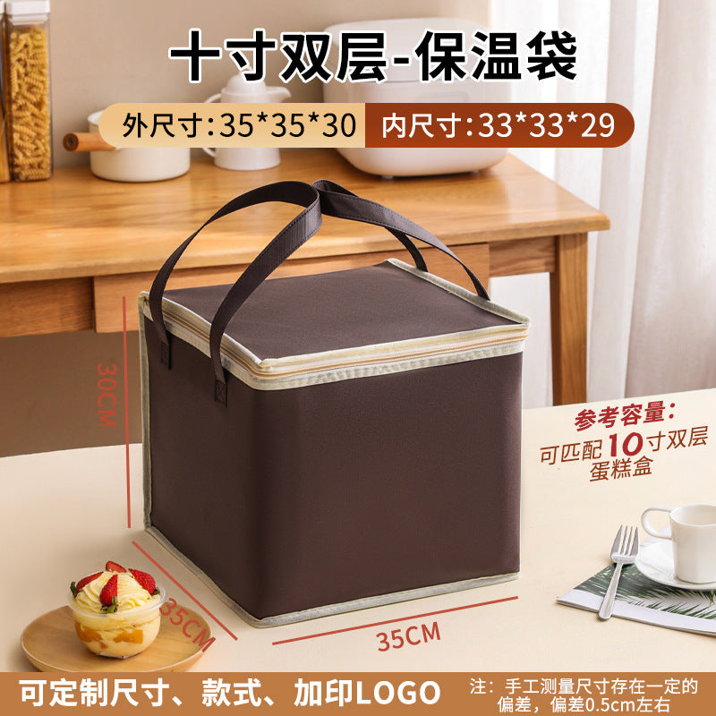 Customized cake insulated bags, takeaways, barbecue hot pots, seafood cold and fresh, ice packs, aluminum foil packs, tote bags, customized