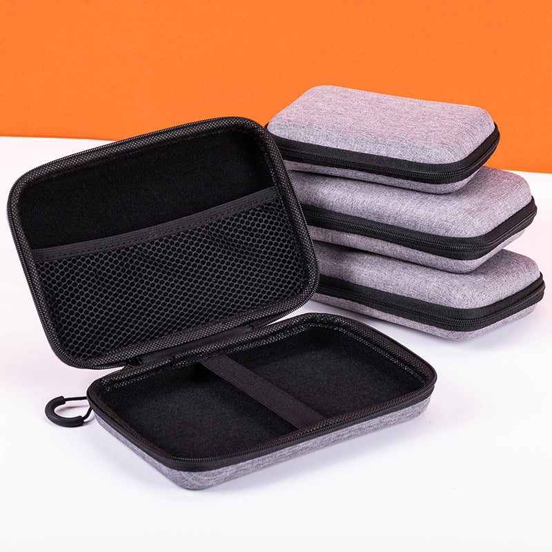 Snowflake Cloth EVA Headphone Bag, Power Bank Hard Drive Bag, Dragon Cloth Earphone Storage Box, Pressure-Resistant Zipper Bag
