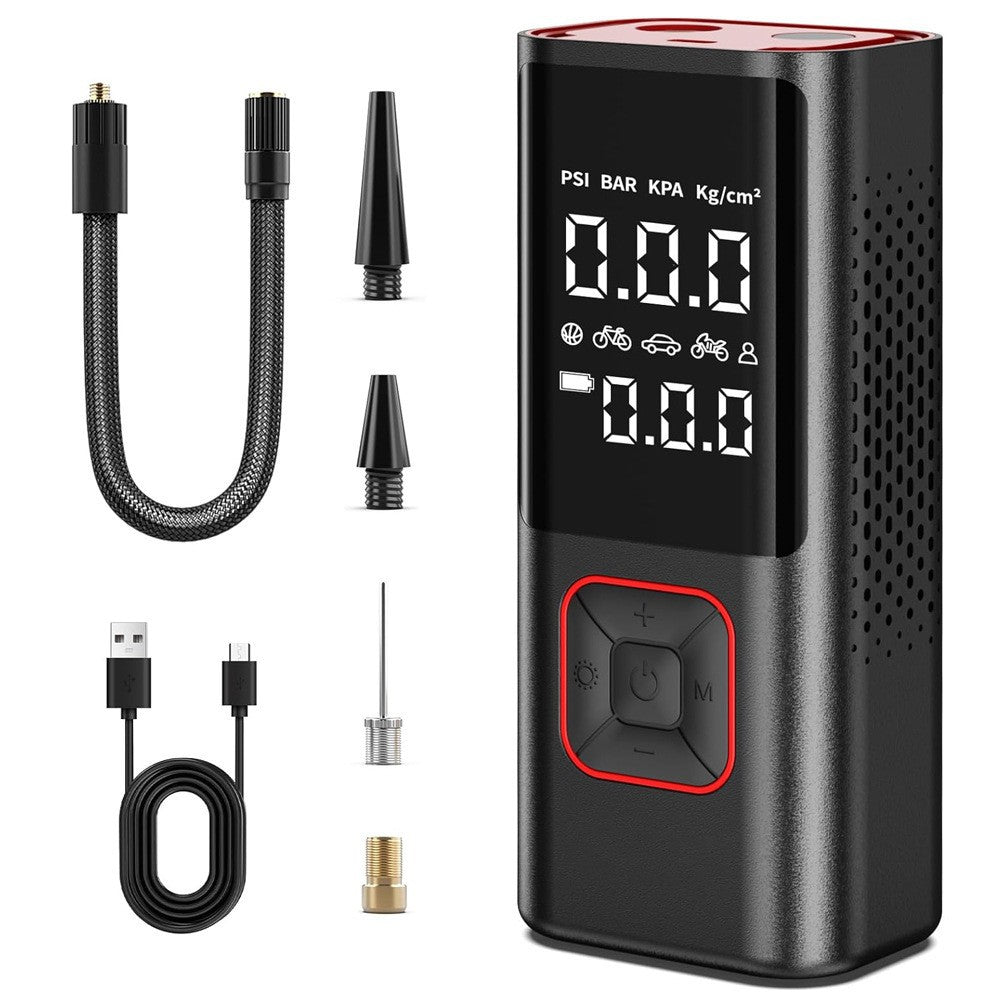 Car Inflator Pump Outdoor Convenient Car Wireless Inflator Pump Digital Tire Pressure Car Tire Electric Pump