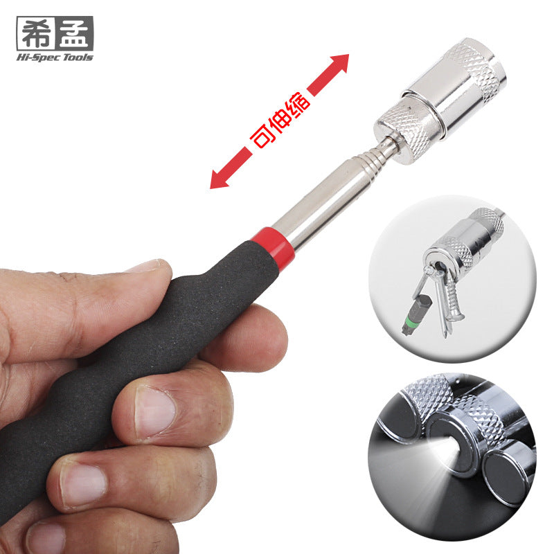 Magnetic Pickup Tool Retractable Rod with Light