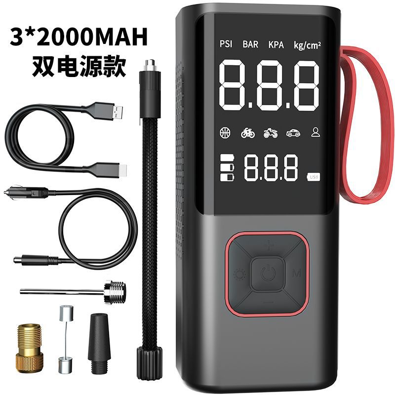 Car Inflator Pump Outdoor Convenient Car Wireless Inflator Pump Digital Tire Pressure Car Tire Electric Pump