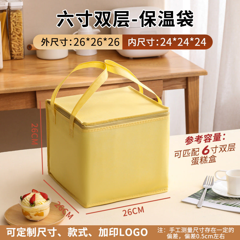 Customized cake insulated bags, takeaways, barbecue hot pots, seafood cold and fresh, ice packs, aluminum foil packs, tote bags, customized