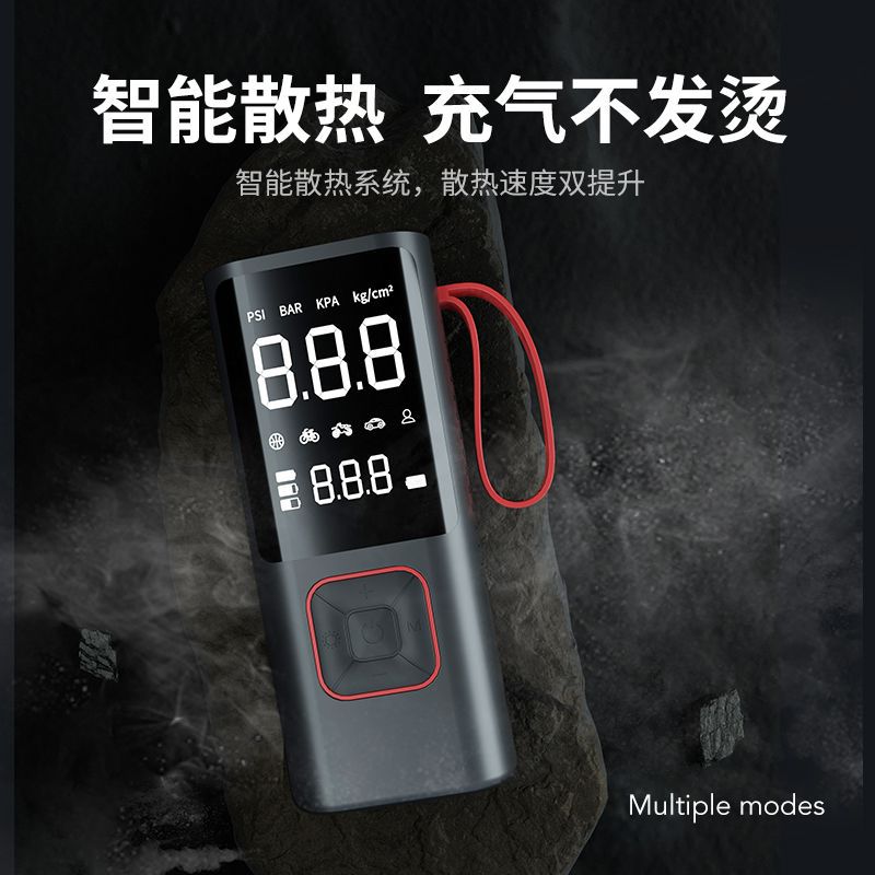 Car Inflator Pump Outdoor Convenient Car Wireless Inflator Pump Digital Tire Pressure Car Tire Electric Pump