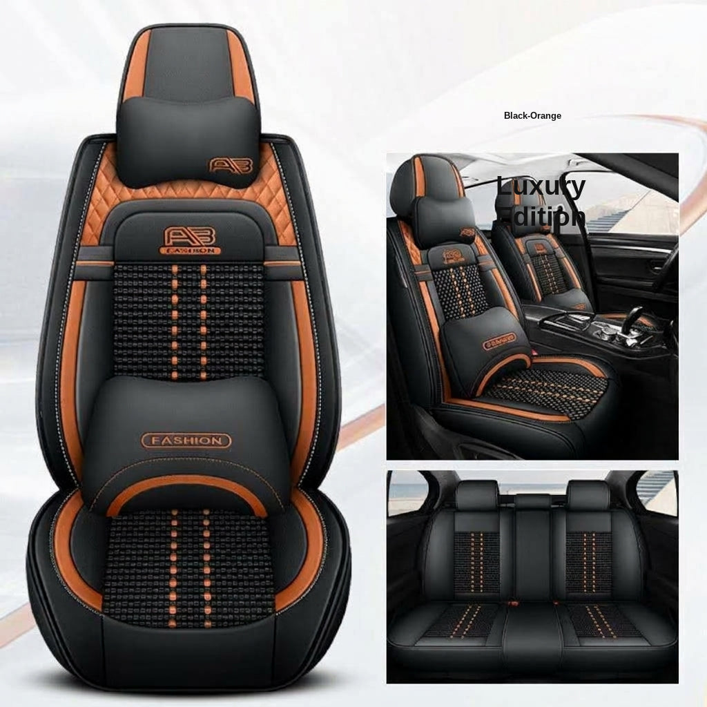 Car seat cushion new all-enclosed special seat cover four seasons universal leather seat cover summer ice silk cartoon seat cushion cover