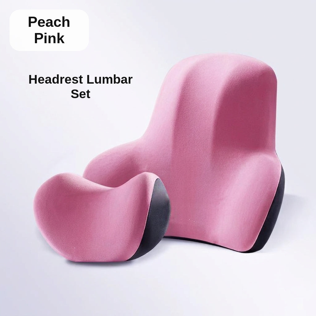 Car neck headrest lumbar rest removable and washable breathable driver's seat waist rest memory foam car artifact headrest in the car