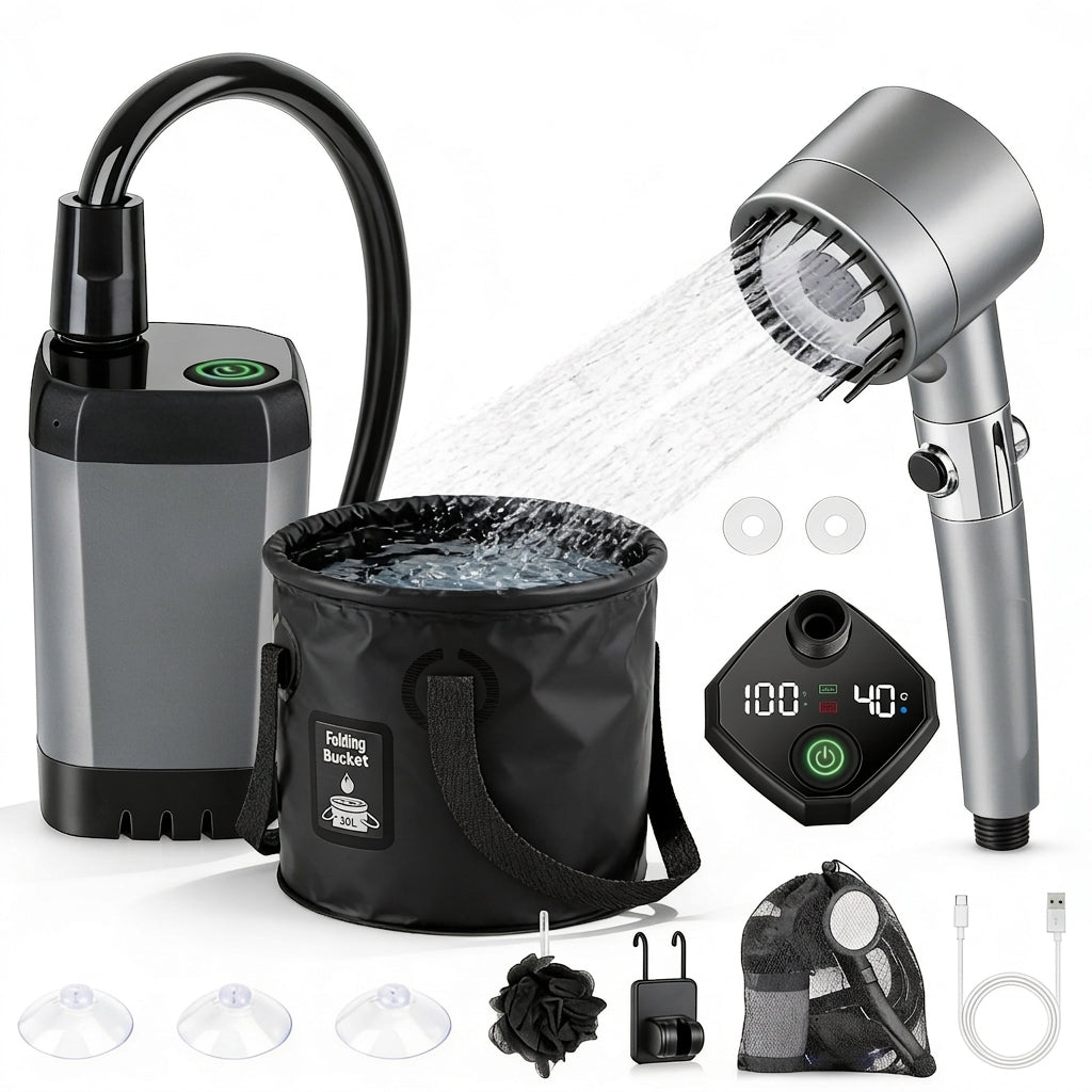 Portable Electric Shower Pump with Battery