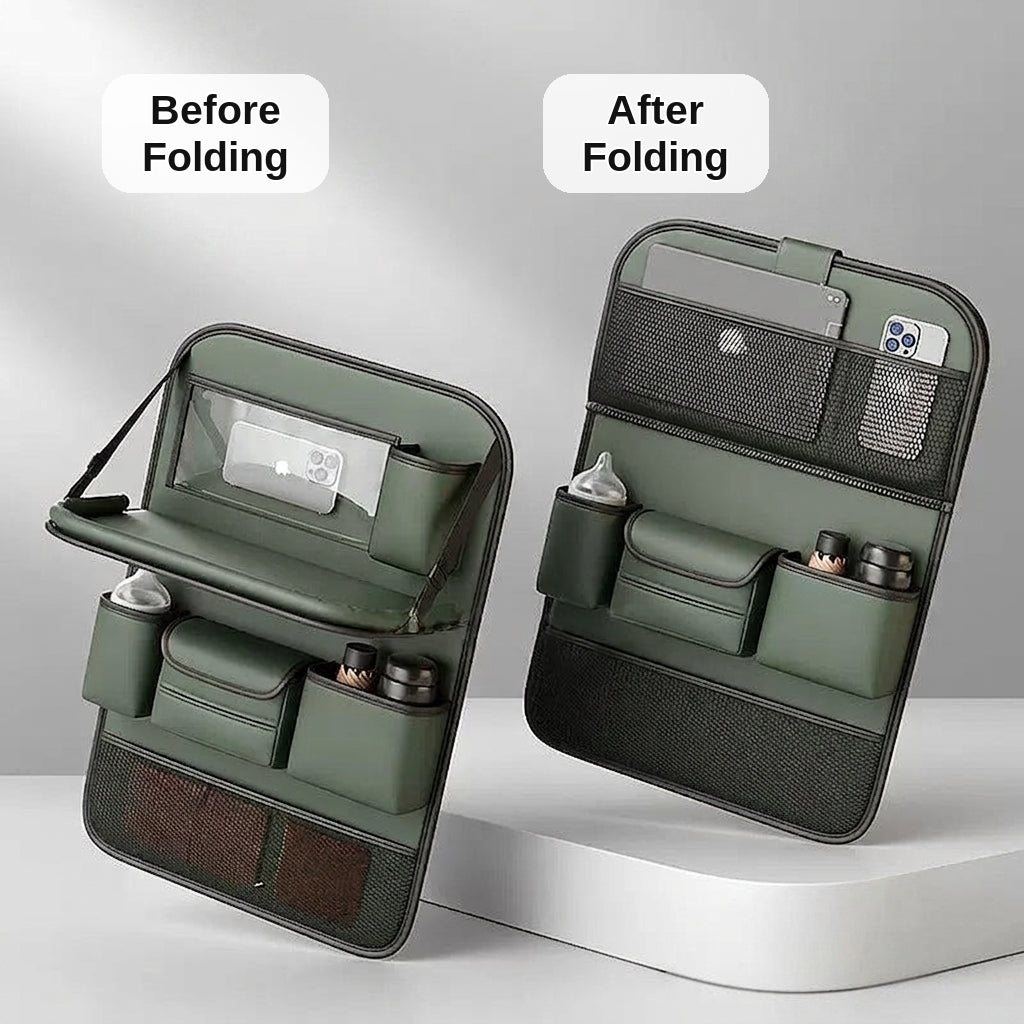 Car seatback storage bag, hanging bag, car front seat, rear seat shelf, small table, and in-car artifact