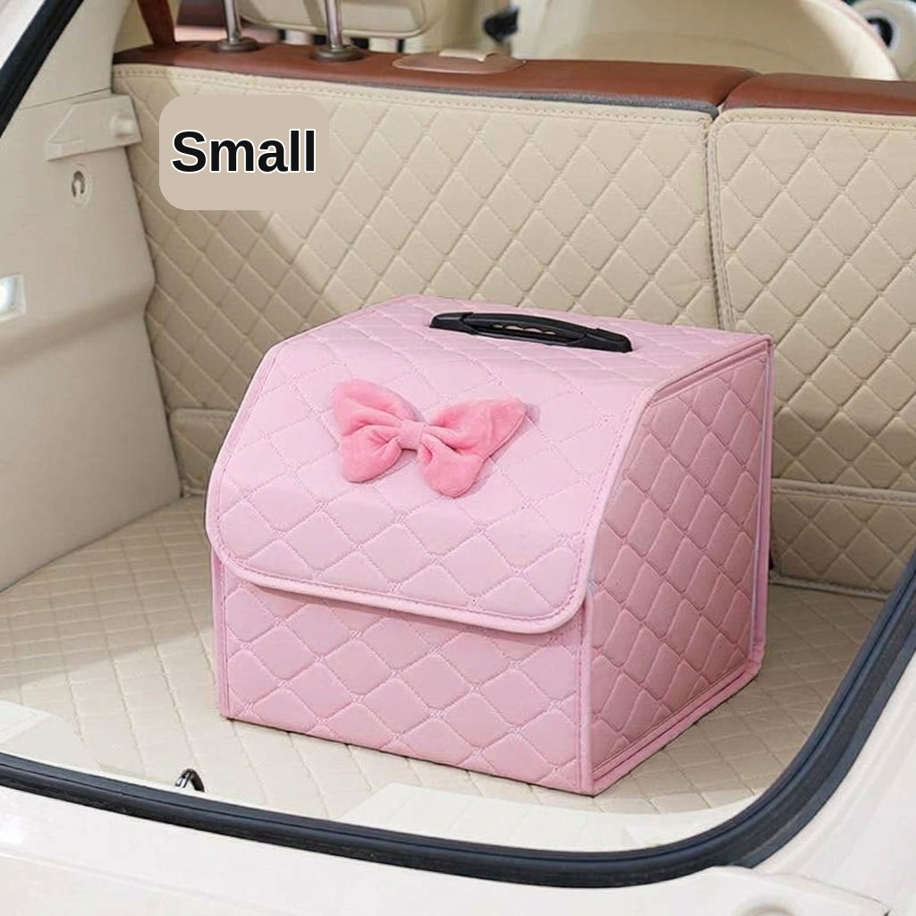 Car trunk storage box, leather multifunctional foldable storage box, storage box, storage box, car interior accessories