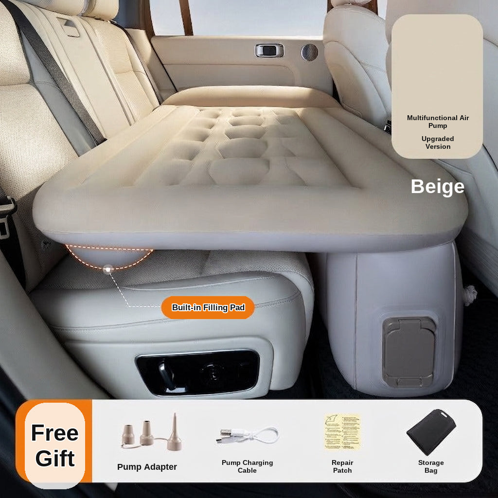 Car rear sleeping automatic travel mattress sedan air mattress car sleeping in the car portable intelligent AI car inflatable bed