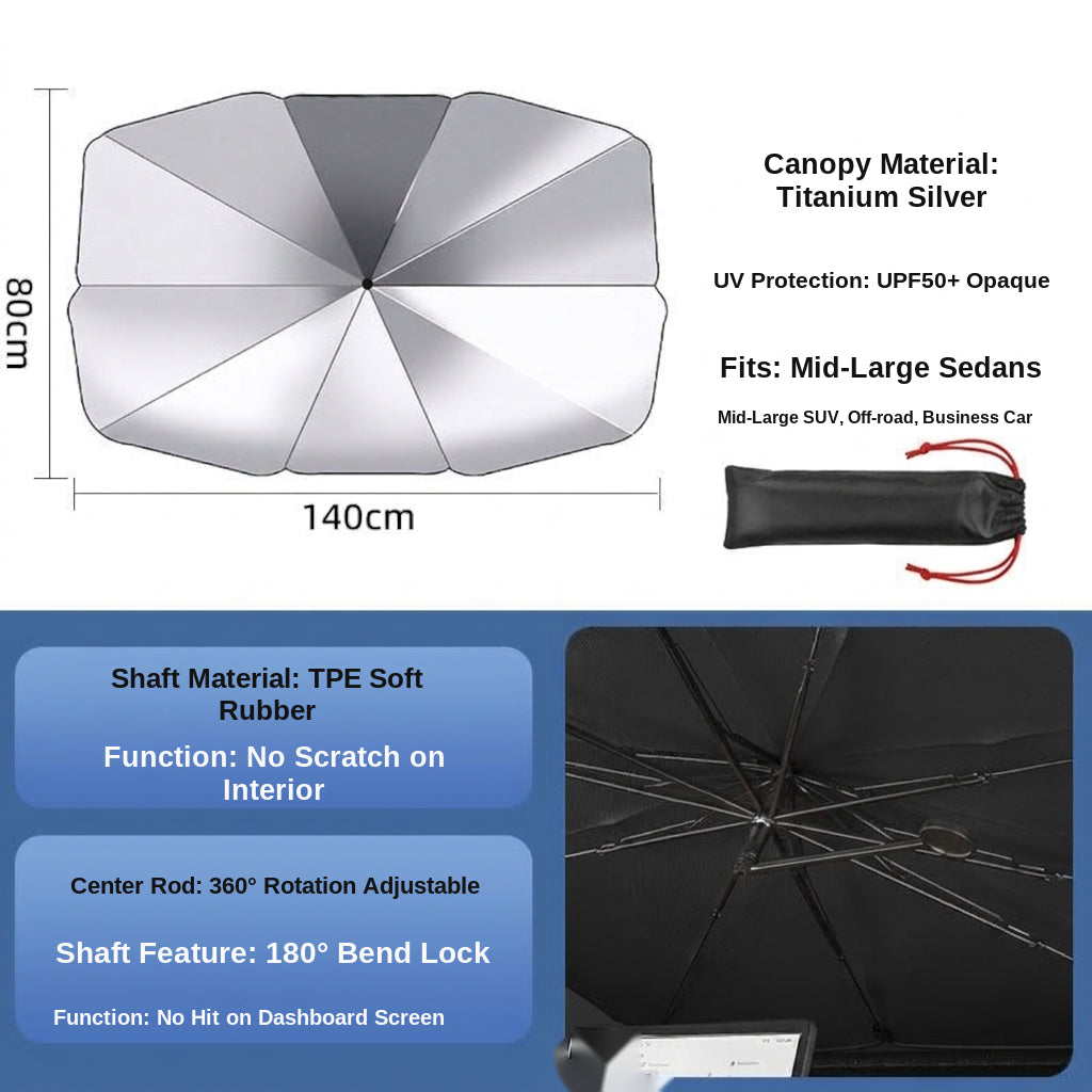 Car Windshield Sunshade Umbrella, UV Protection