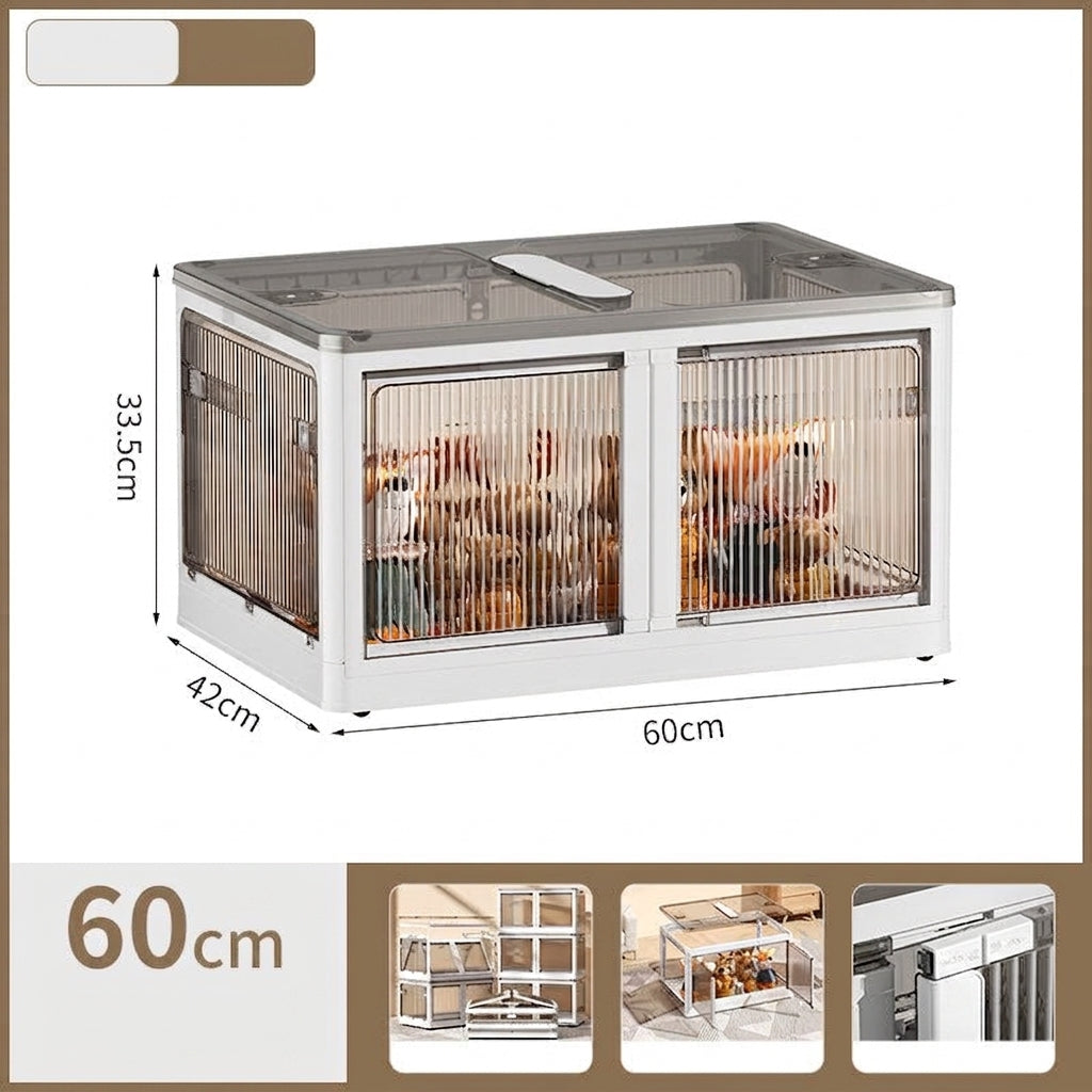 Outdoor camping and picnic folding storage box Car storage wooden cover car trunk multi-functional sorting box