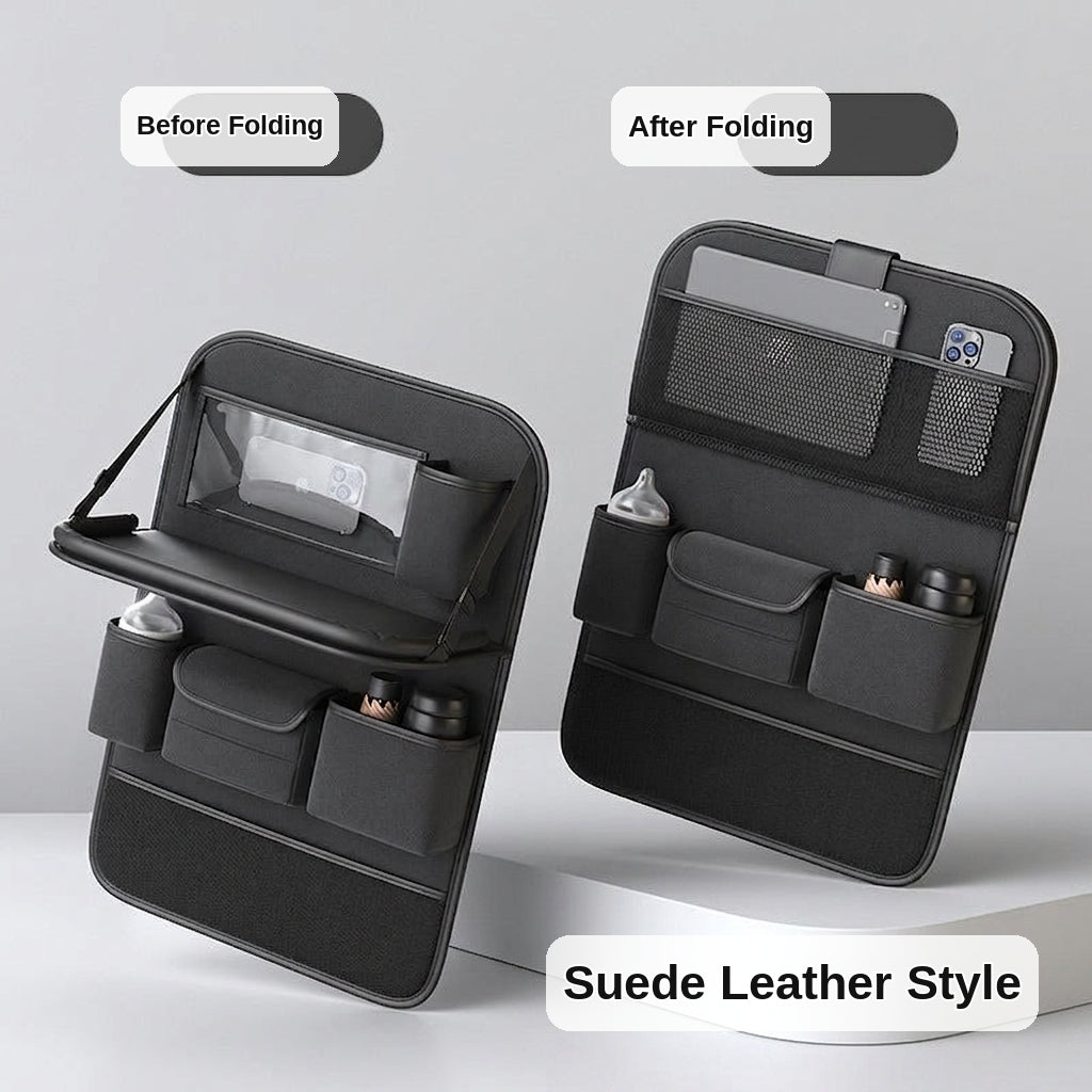 Car seatback storage bag, hanging bag, car front seat, rear seat shelf, small table, and in-car artifact