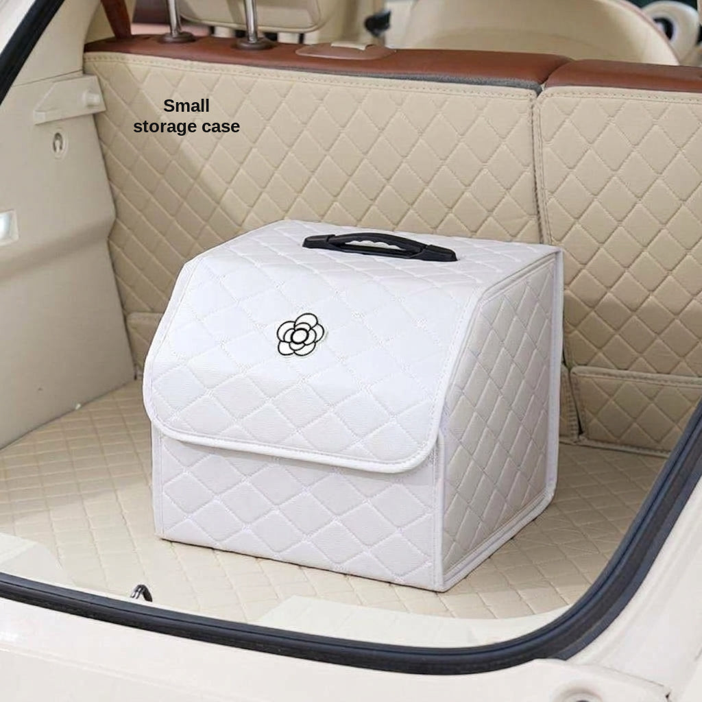 Car trunk storage box, leather multifunctional foldable storage box, storage box, storage box, car interior accessories
