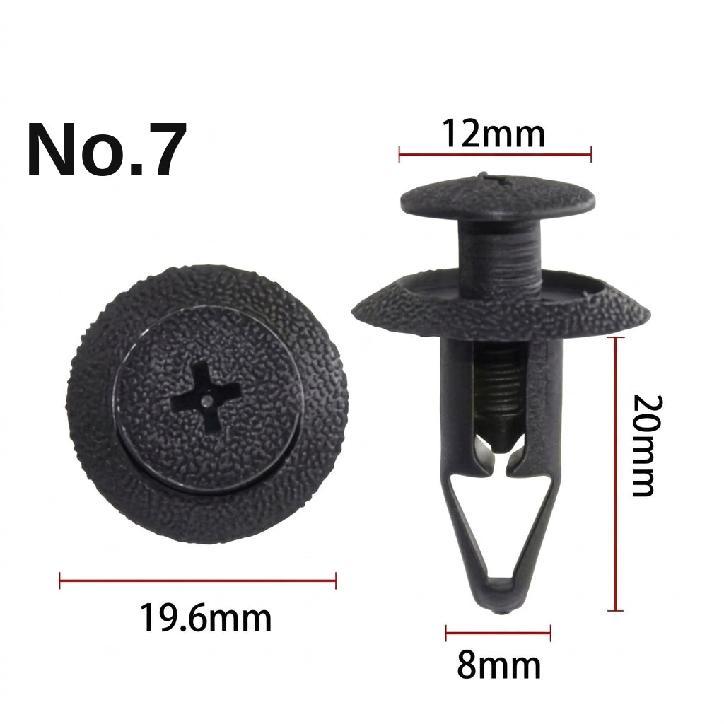 Universal automotive fender liner, trunk plastic clips, mudguard clips, expansion screws, hole-pierced studs, snaps