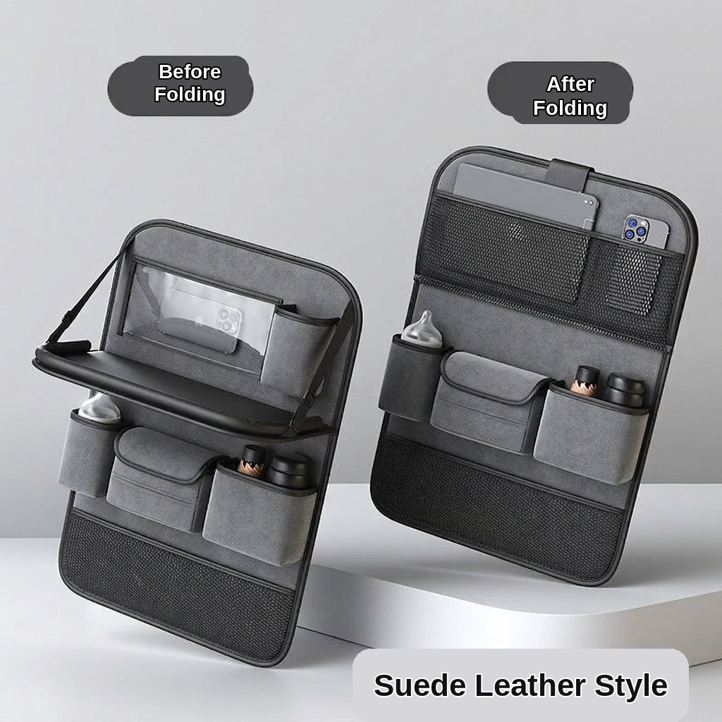 Car seatback storage bag, hanging bag, car front seat, rear seat shelf, small table, and in-car artifact