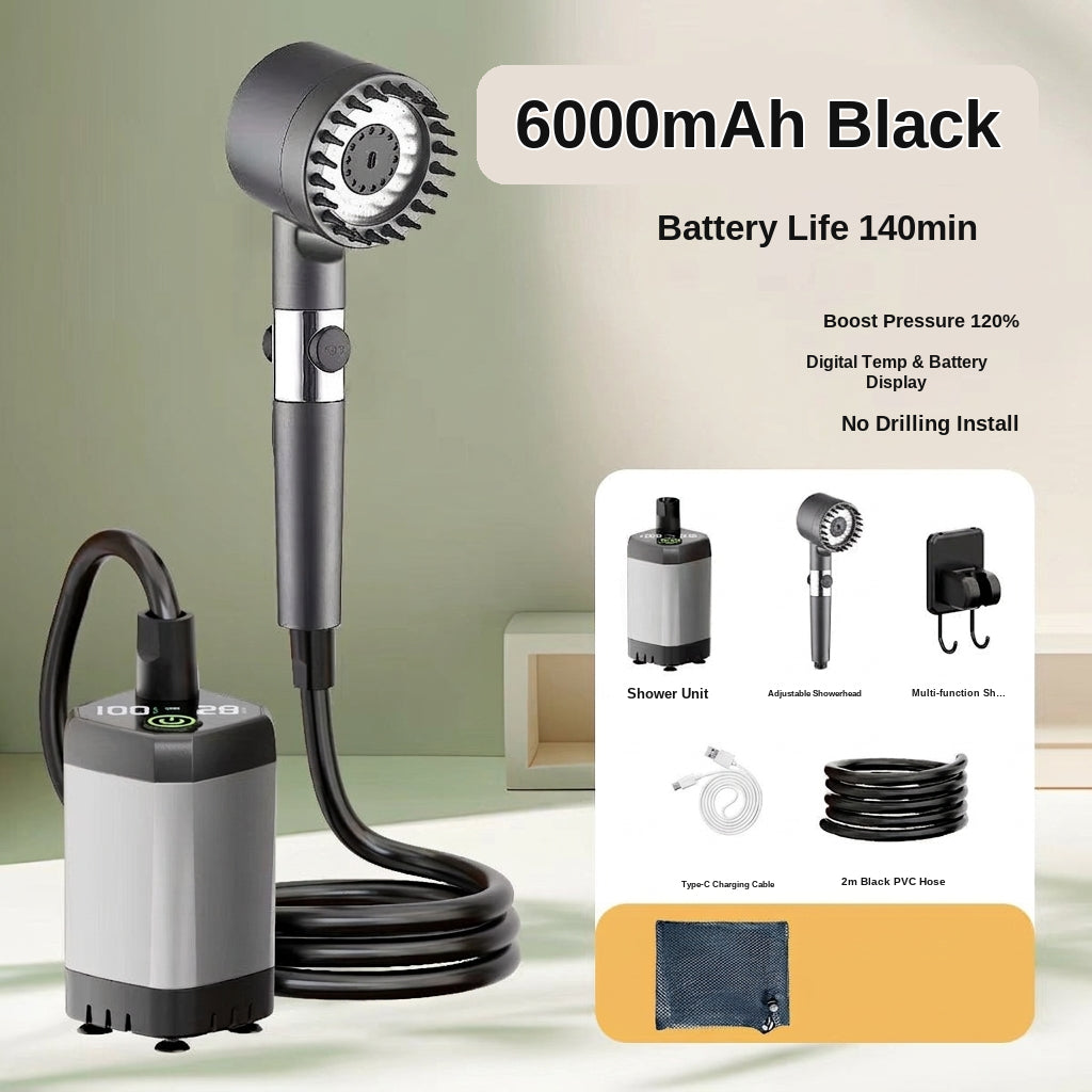 Portable Electric Shower Pump with Battery