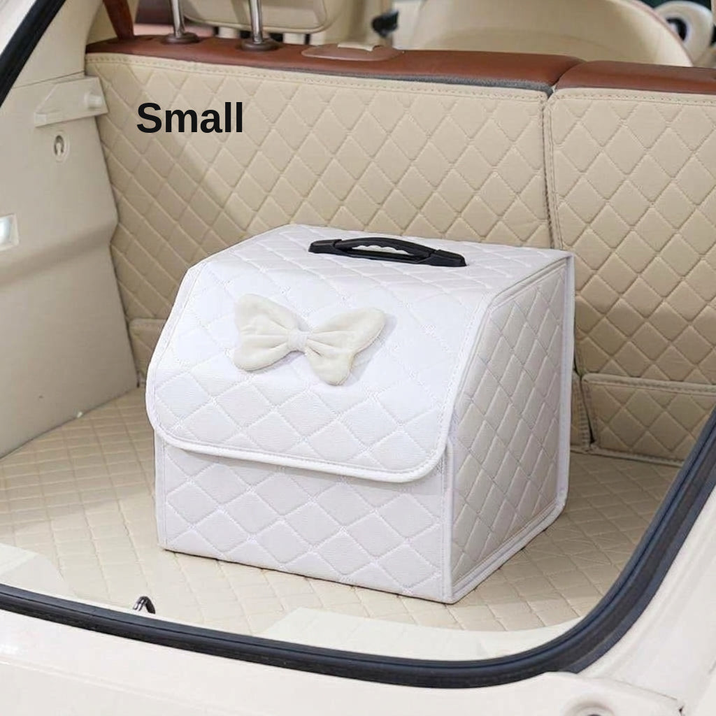 Car trunk storage box, leather multifunctional foldable storage box, storage box, storage box, car interior accessories