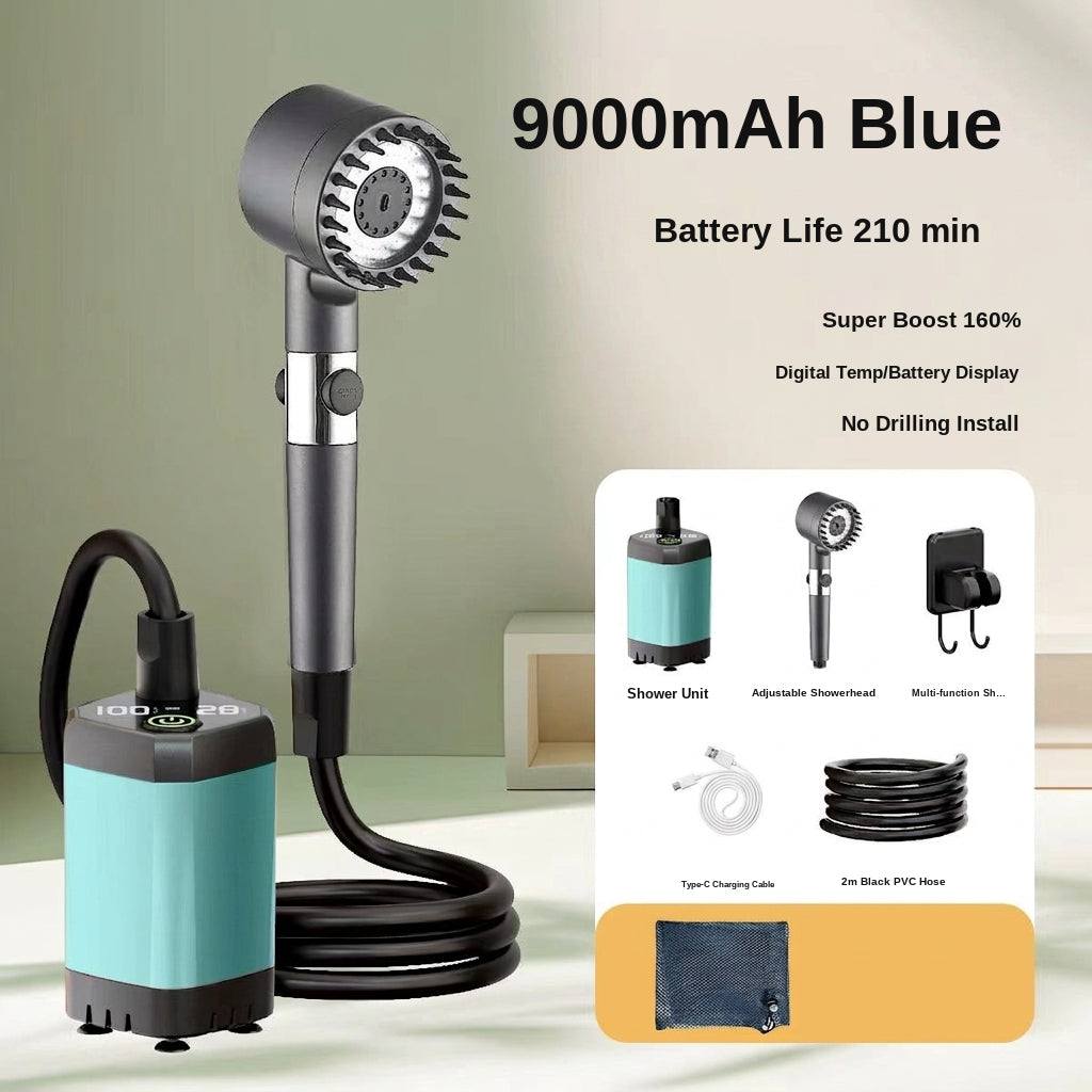 Portable Electric Shower Pump with Battery