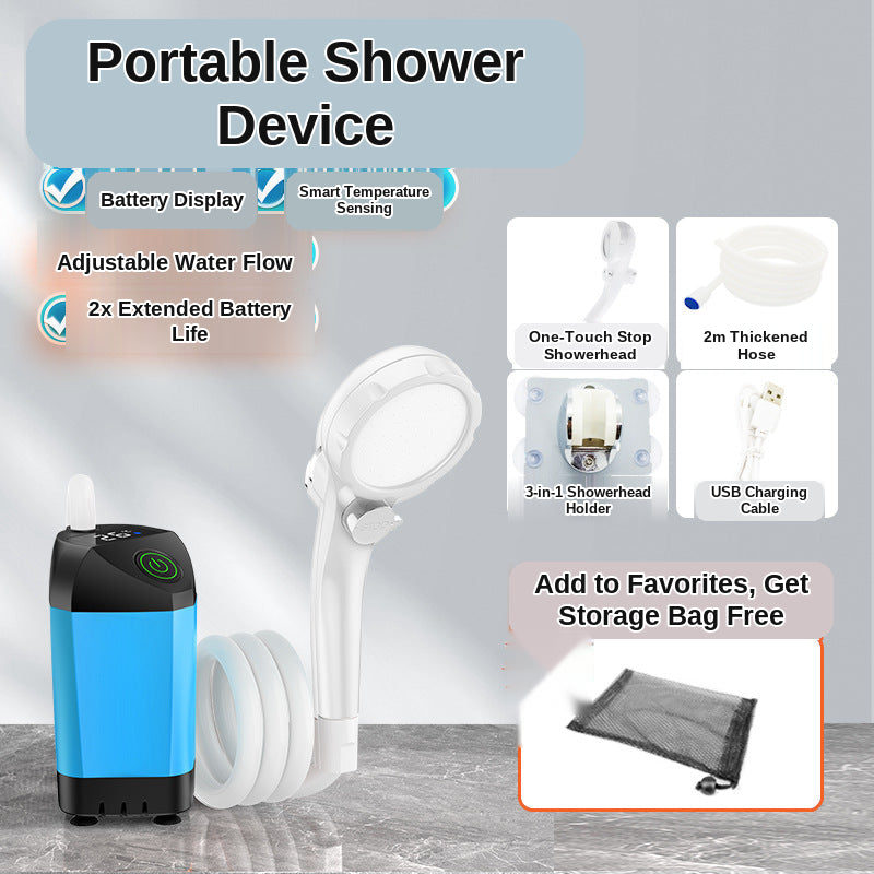 Portable Shower - Rechargeable Battery Powered