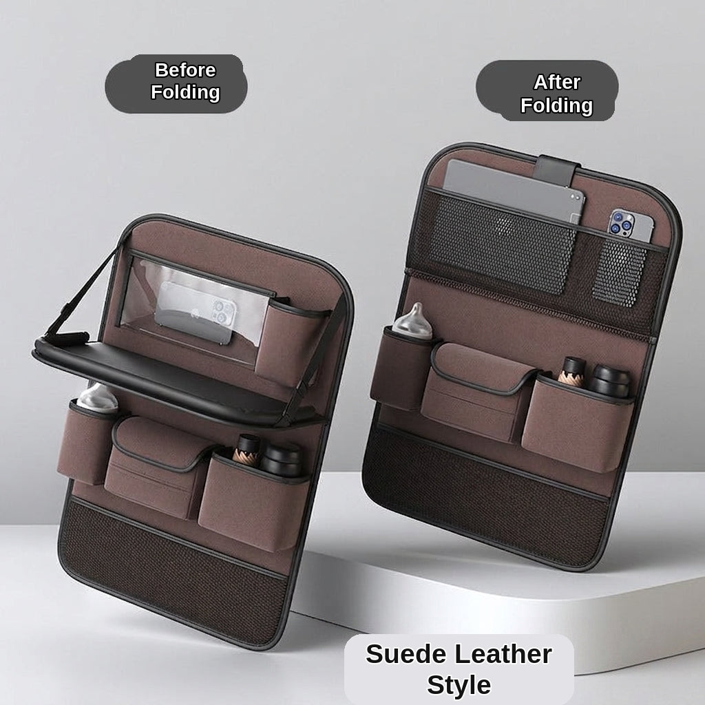 Car seatback storage bag, hanging bag, car front seat, rear seat shelf, small table, and in-car artifact