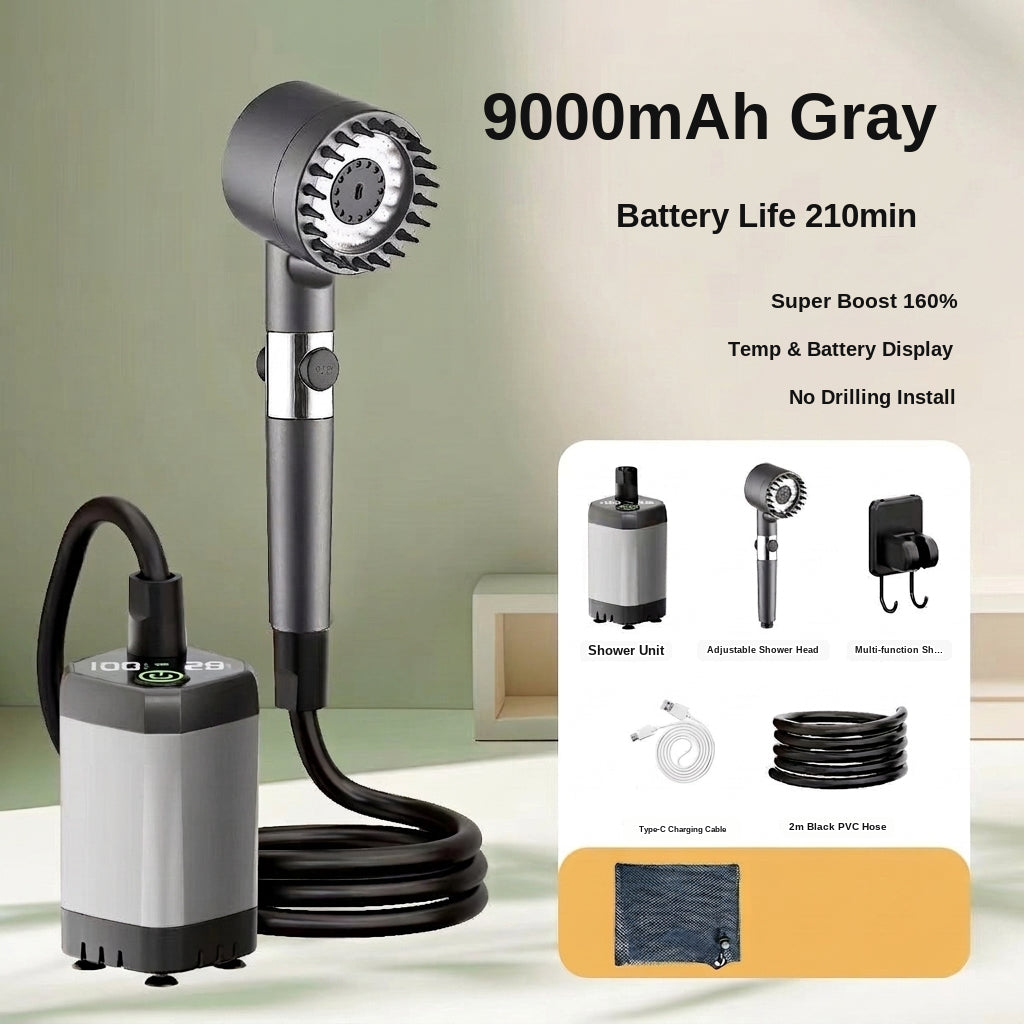 Portable Electric Shower Pump with Battery