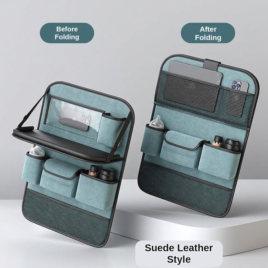 Car seatback storage bag, hanging bag, car front seat, rear seat shelf, small table, and in-car artifact
