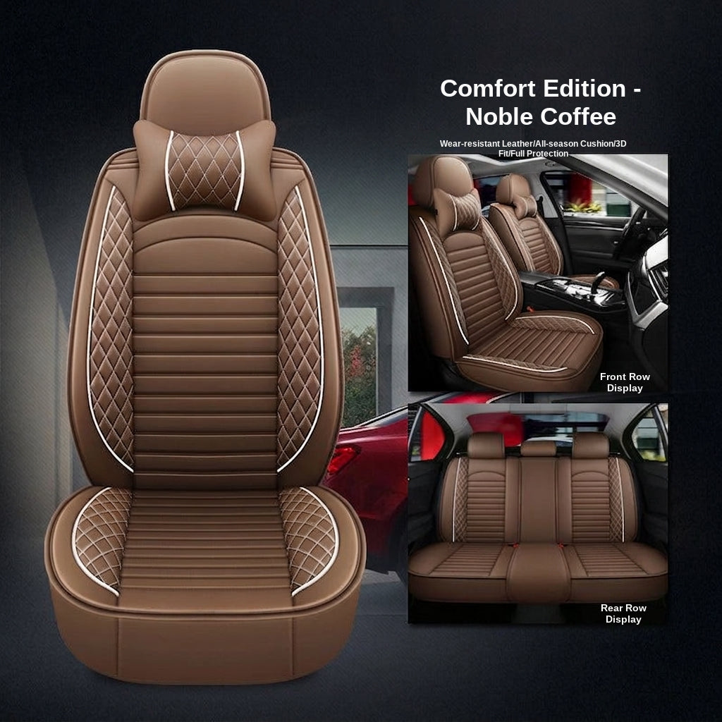New all-season universal cartoon car seat cushion wholesale, premium feel, full leather, full coverage for small passenger car seat cushions
