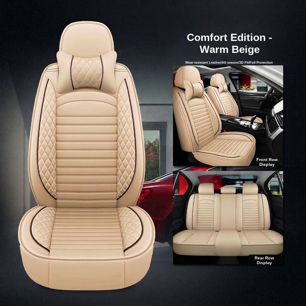 New all-season universal cartoon car seat cushion wholesale, premium feel, full leather, full coverage for small passenger car seat cushions
