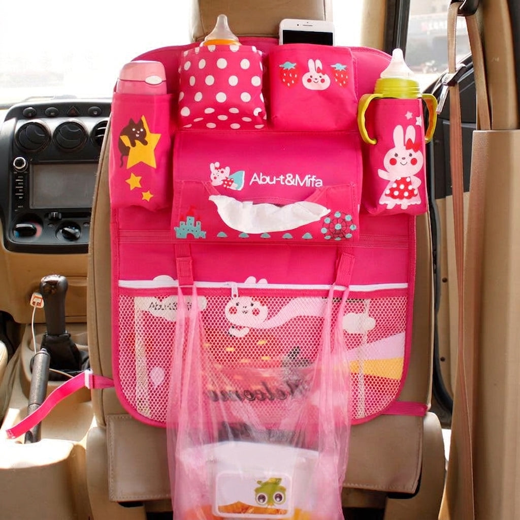 New car seat back bag, Japanese cartoon cute multifunctional storage bag, baby supplies, car storage hanging bag