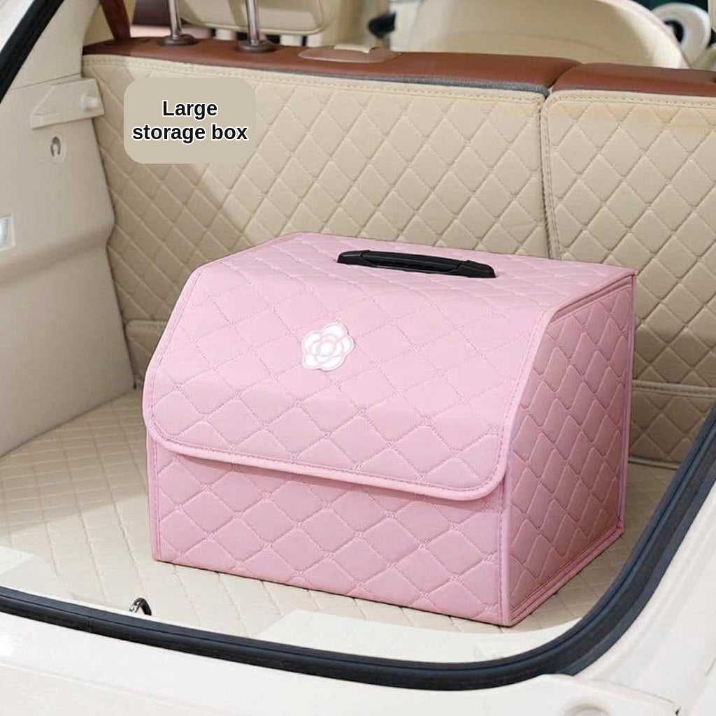 Car trunk storage box, leather multifunctional foldable storage box, storage box, storage box, car interior accessories