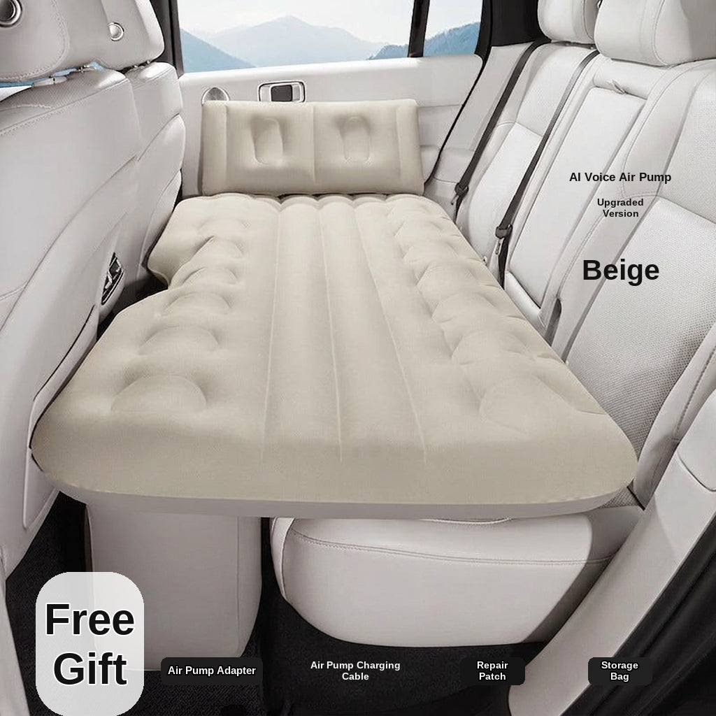 Car rear sleeping automatic travel mattress sedan air mattress car sleeping in the car portable intelligent AI car inflatable bed