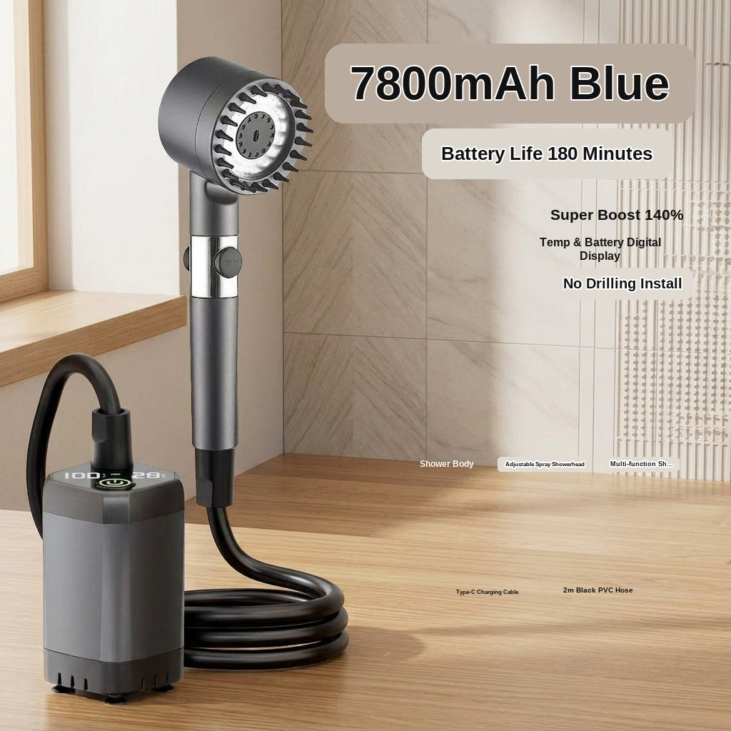 Portable Electric Shower Pump with Battery
