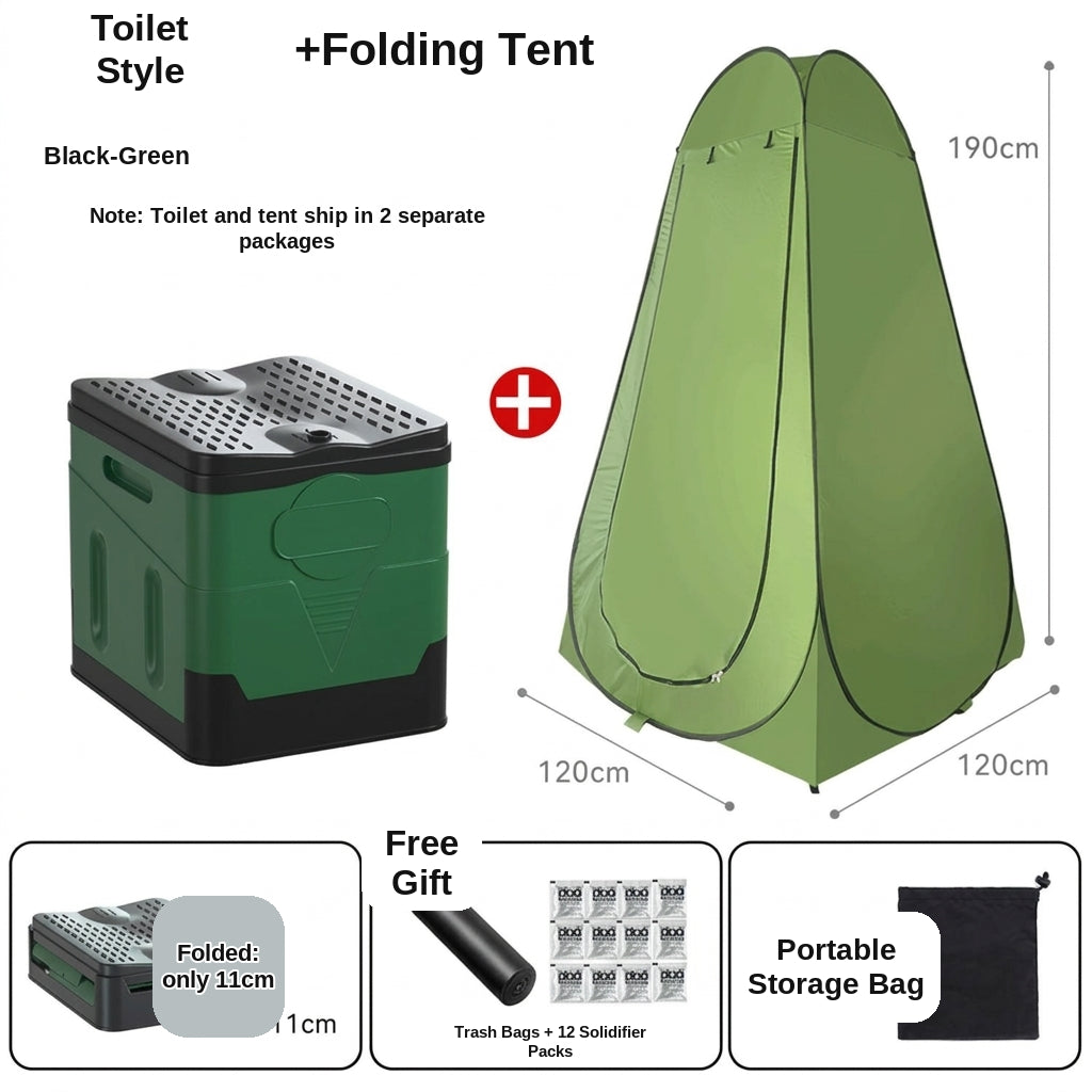 [In Stock Wholesale] Foldable Toilet, Foldable Portable Toilet, Outdoor Camping Van-mounted Toilet, Emergency Toilet