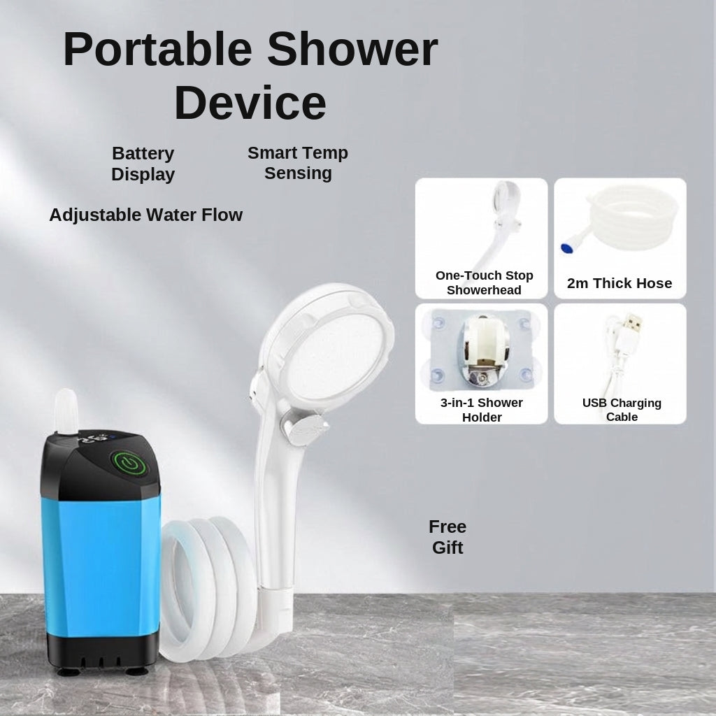 Portable Shower - Rechargeable Battery Powered