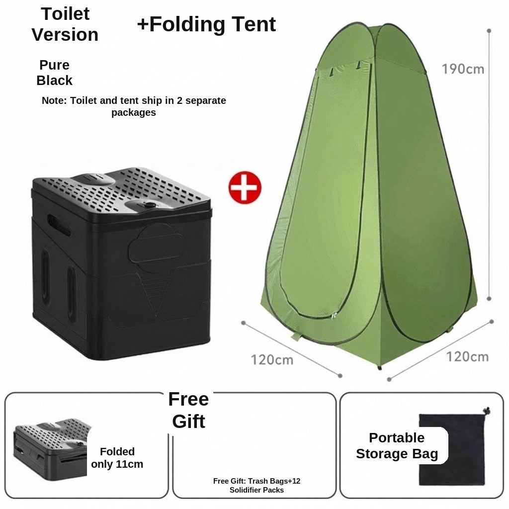 [In Stock Wholesale] Foldable Toilet, Foldable Portable Toilet, Outdoor Camping Van-mounted Toilet, Emergency Toilet