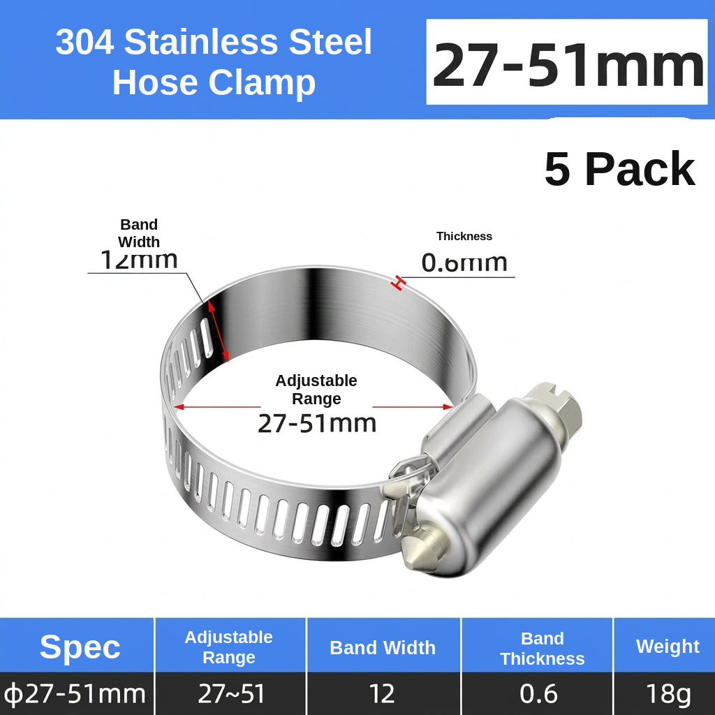 Stainless steel handle, hose hoop, hand screwing, clamping, holding hoop, pipe hoop, water pipe tightening hoop, gas pipe fixing, clamping buckle