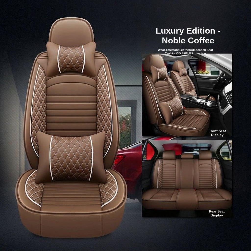 New all-season universal cartoon car seat cushion wholesale, premium feel, full leather, full coverage for small passenger car seat cushions