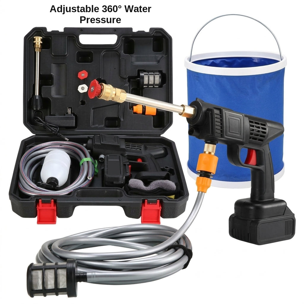 Household wireless lithium battery water gun car wash high-pressure water gun rechargeable car wash artifact car wash machine set of foreign trade order