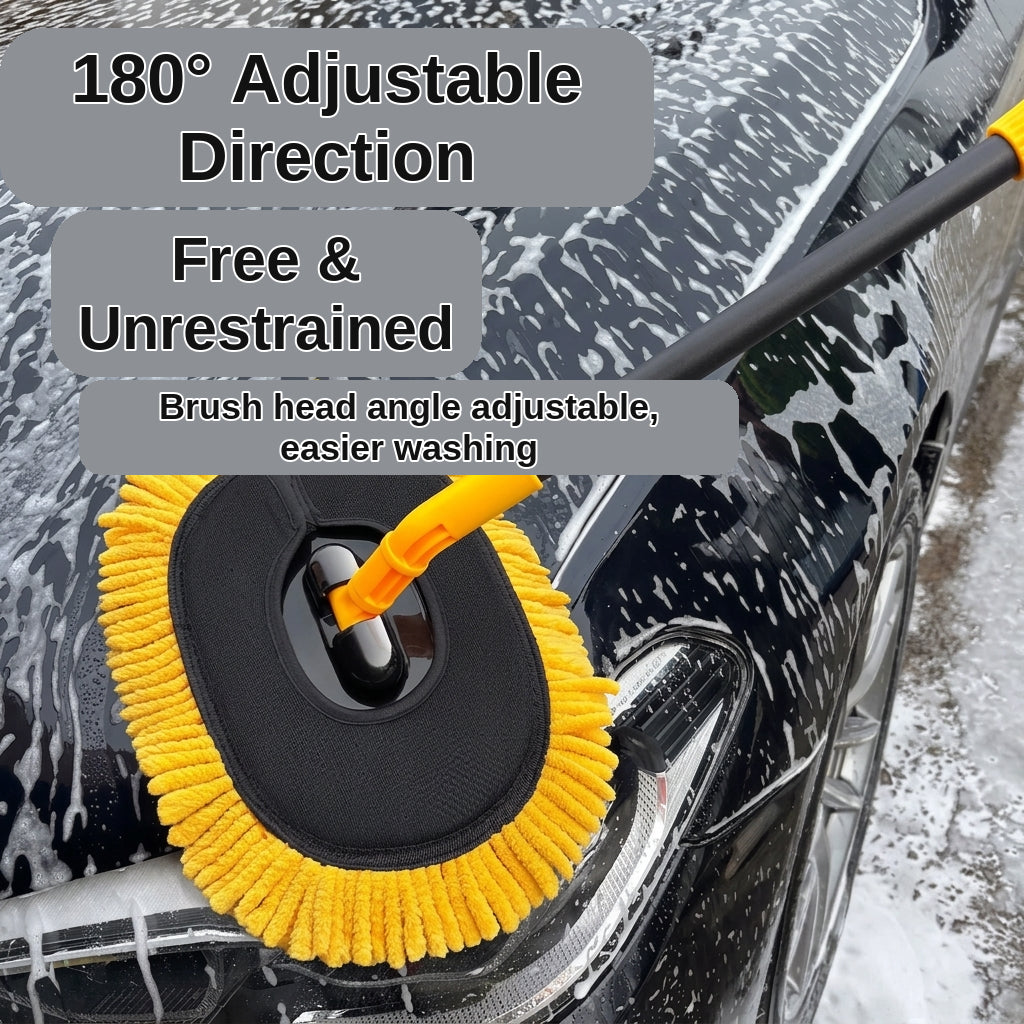 Car wash mop, car wash brush, car brush bristles, retractable long rod, retractable car wash brush cleaning tool