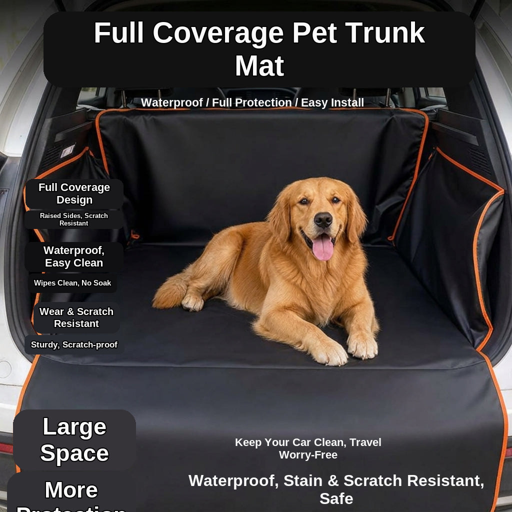 Car trunk pad, car pet pad, anti-dirt and scratch-resistant enlarged rear seat pad, waterproof pet seat pad