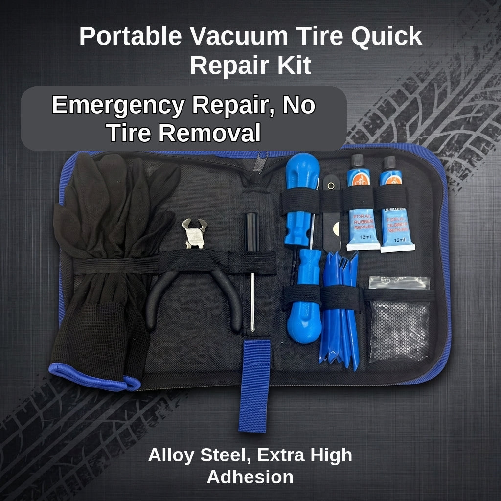 Car Emergency Tire Repair Kit, 27-Piece