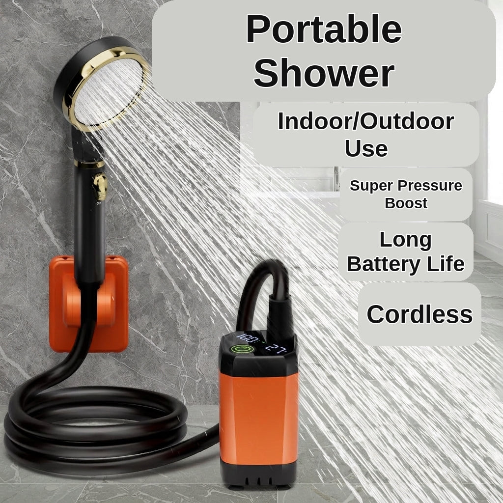 Portable Shower - Rechargeable Battery Powered