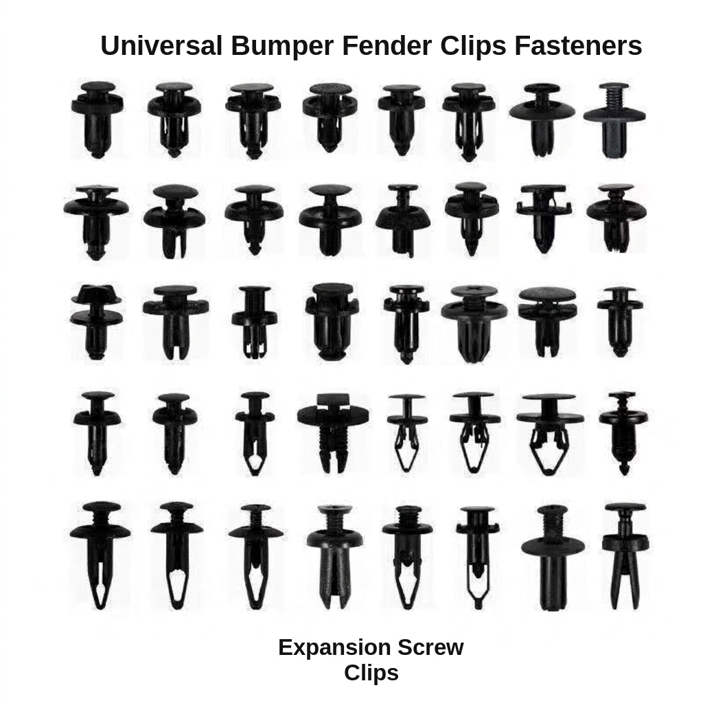 Universal automotive fender liner, trunk plastic clips, mudguard clips, expansion screws, hole-pierced studs, snaps