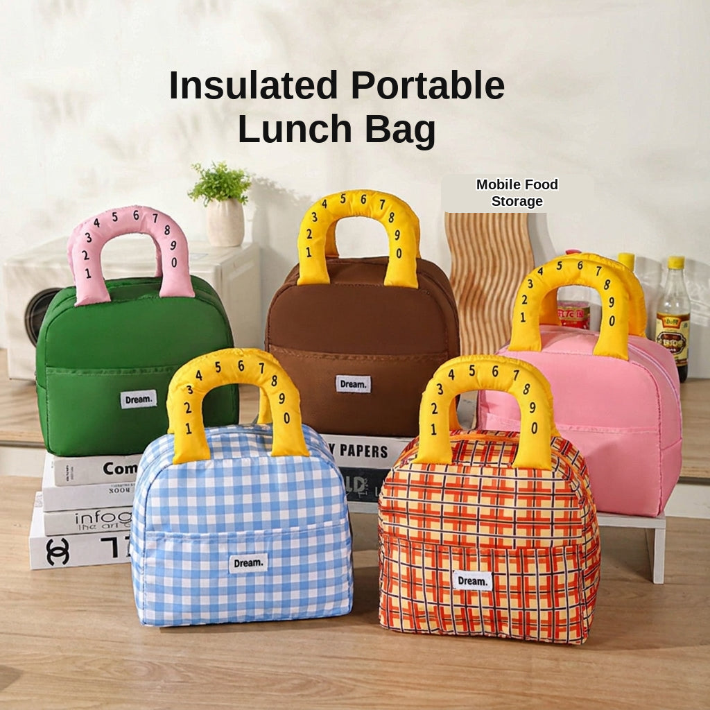 Insulated Lunch Box Bag, Portable Large Capacity