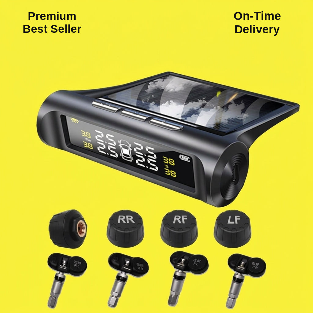 Tire Pressure Monitor TPMS Tire Pressure Monitor Tire Monitoring Tire Pressure Detector Built-in External Car Tire Pressure Car