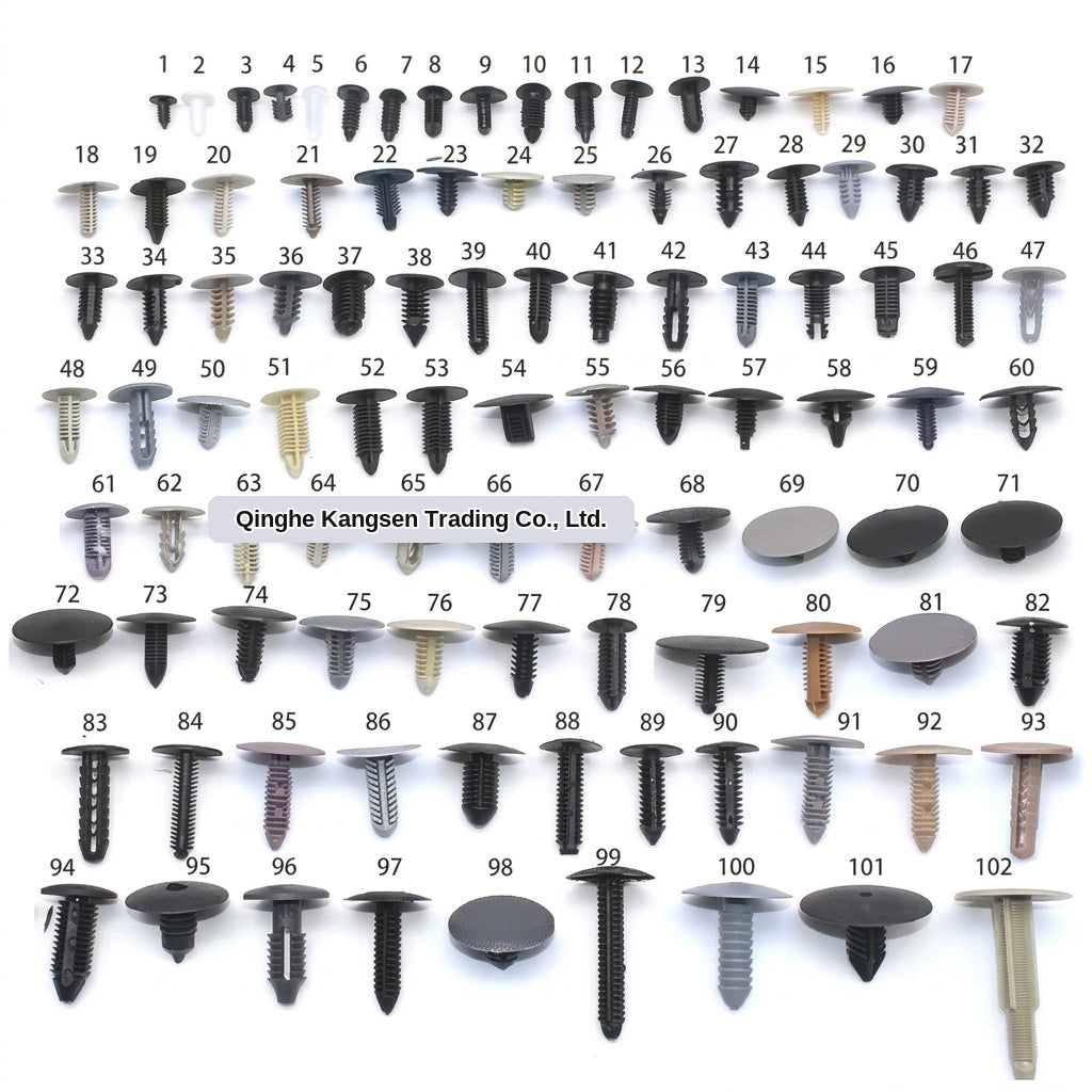 Car universal nylon roof, trunk interior buckle, rivet seal, pickup card, barb buckle, Christmas tree buckle