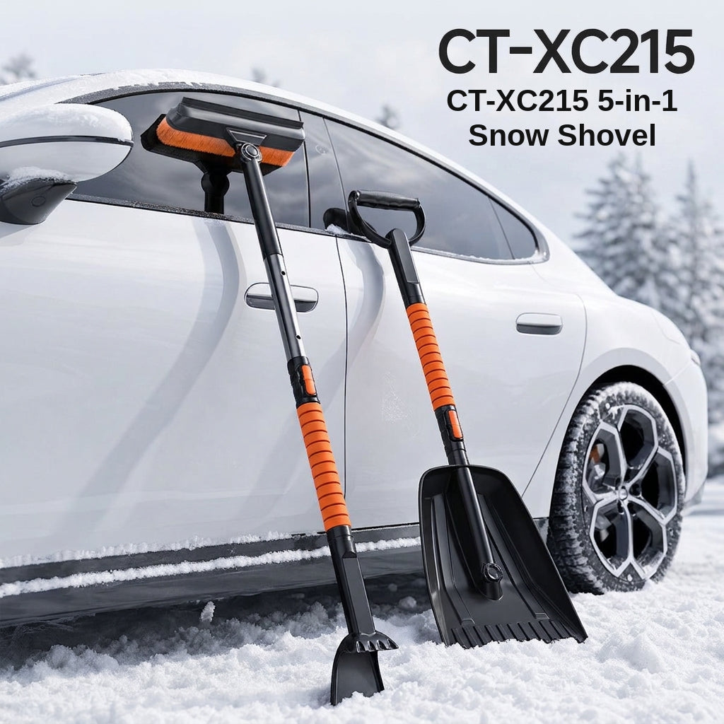Car Snow Removal Shovel, 5-in-1 Ice Tool