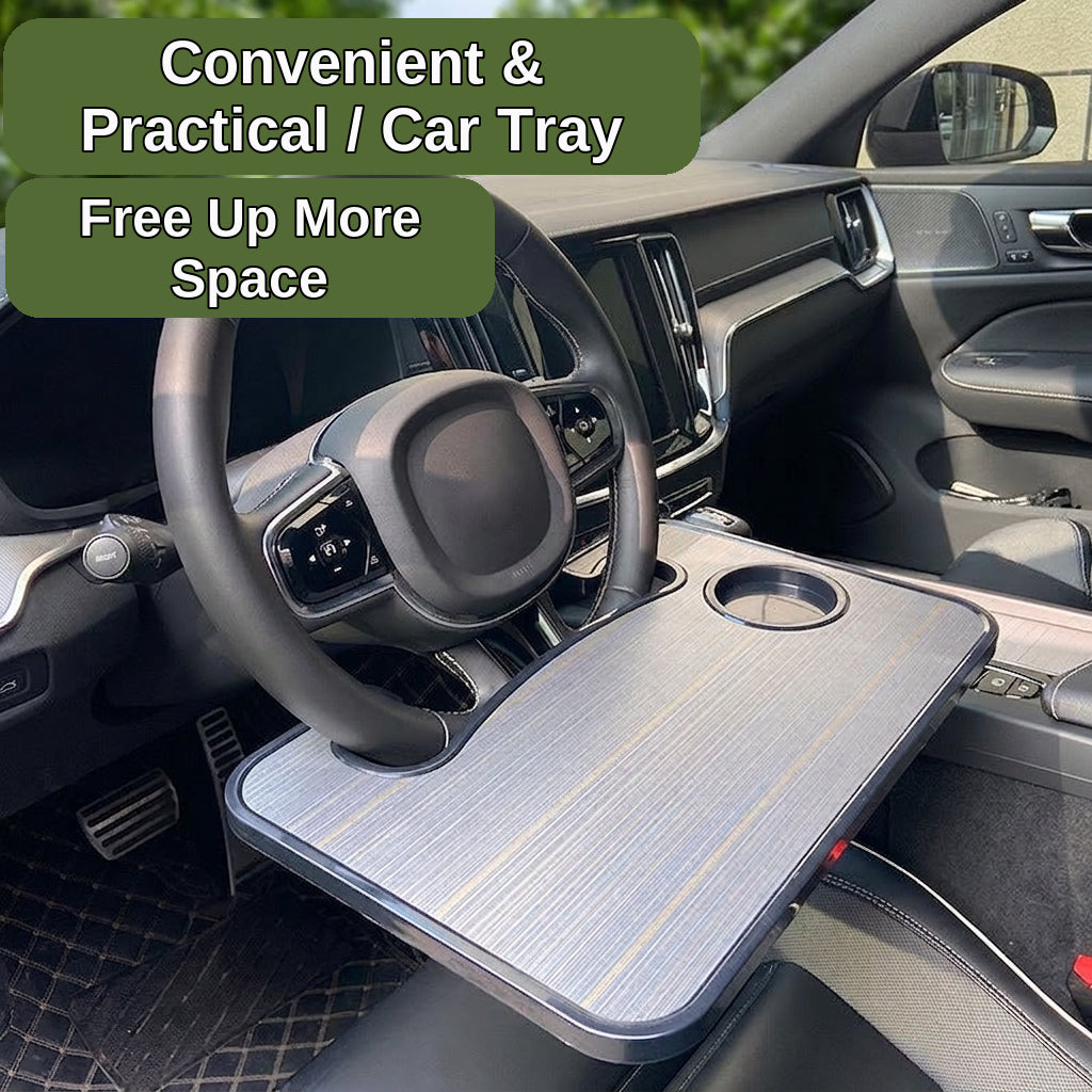 Multifunctional Car Dinner Plate, Steering Wheel, Laptop Stand, Car Dinner Tray Storage Rack, Car Computer Table Tray