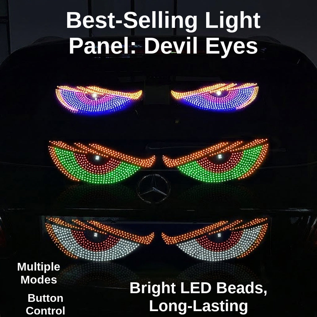Cross-border car dynamic devil's eye LED warning light, truck truck truck eye light dynamic display light