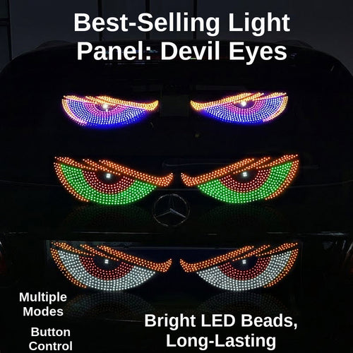 Cross-border car dynamic devil's eye LED warning light, truck truck truck eye light dynamic display light